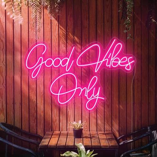 good vibes neon sign